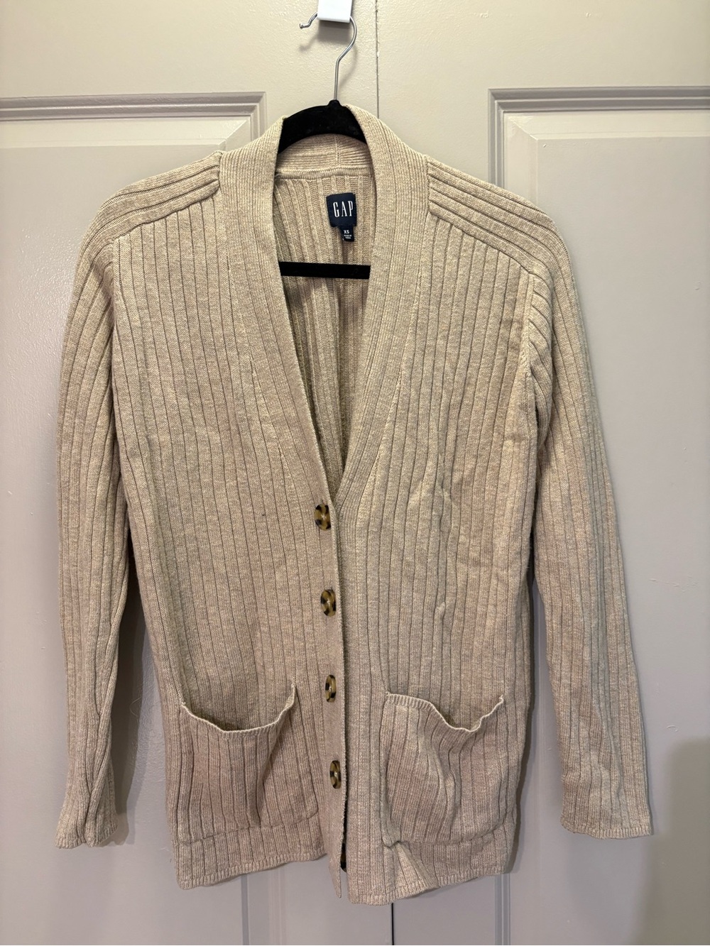 GAP Beige Button-Up Cardigan Size X-Small
